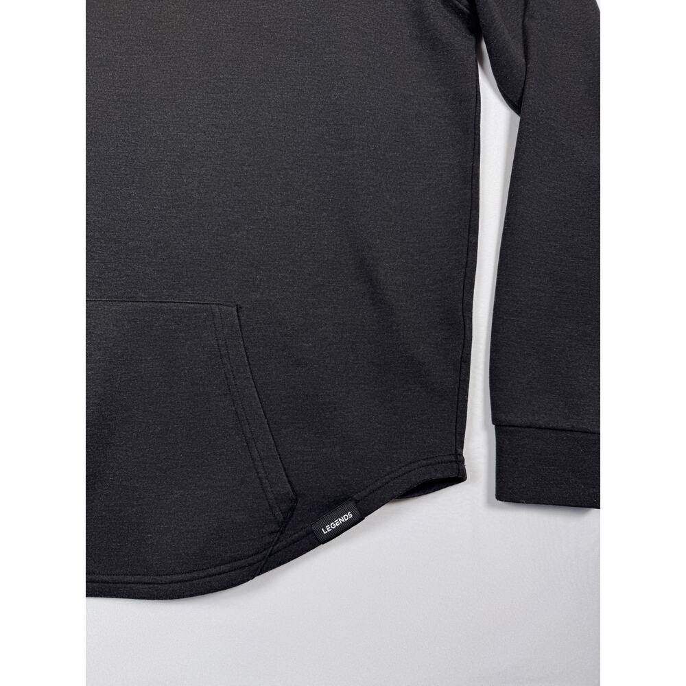 Legends Logan Men’s XL Black Heather High Neck Tech Hoodie Pullover - Picture 3 of 10